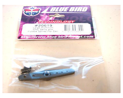 09.A03 Blue Bird Large Aluminum CNC Servo Arm (Futaba Spline) - Image 1