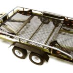Alloy Flatbed Dual Axle Car Trailer Kit for 1/10 Scale RC (without LED Lights)
