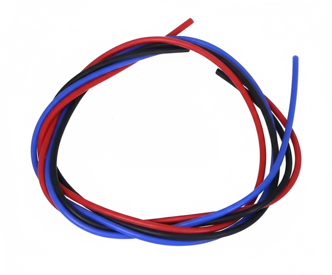 2566 Flexible Silver Plated Silicone Electrical Wire Set 20G 40cm - Image 1