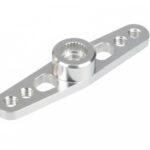 3Racing 2.6mm Aluminum Double Servo Arm for Futaba - Silver