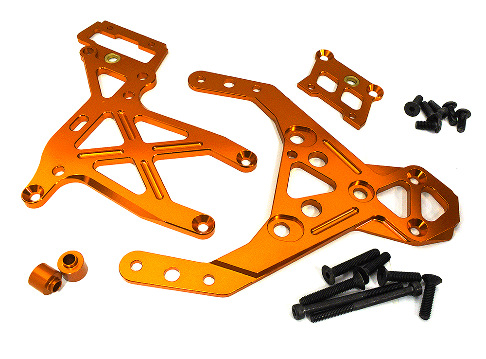 BAJ163ORANGE Chassis Brace Set (3) for HPI Baja 5B, 5T, 5B2.0 & 5SC - Image 1