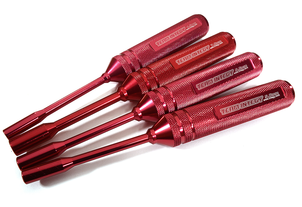 C22407RED ProGrip Metric Size 6061 Alloy Hex Nut Driver Set (4) 4.5, 5, 5.5 & 7mm - Image 1