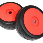 1/8 Buggy Dish Wheel+Tire (2) V-Pattern 17mm (O.D.=105mm)