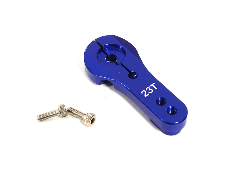 C22942BLUE Alloy Servo Horn 23T for KO & JR Servo (r=20, 24mm) - Image 1