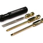 QuickPit 3pcs Mini Set, Diamond File + Flat + Cross Driver Tips