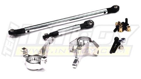 C23116SILVER Steering Block & Linkage (2) for Axial SCX-10 CF-100, Dingo & Honcho AX80004 - Image 1