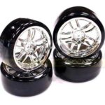 Type III Complete Wheel & Tire Set (4) for Drift Racing W=26mm Offset 3.5mm