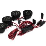 Off-Road High Brightness Large Spot LED Light Set+Housing (4)+On/Off