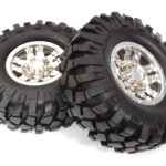 Billet Machined 5 Spoke T2 1.9 Wheel & Tire (2) for Scale Crawler (O.D.=106mm)