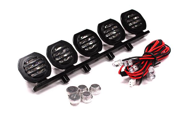 C23540BLACK Billet Machined Alloy Roof Top Spot LED (5) Light Set - Image 1
