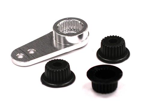 C23547SILVER Universal Type Alloy Servo Horn (Single Sided) for 23T, 24T & 25T (r=15, 19mm) - Image 1