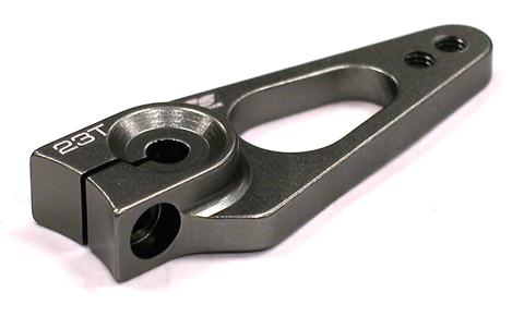 C23562GUN Billet Machined Servo Horn 23T for KO & JR Servo (r=24, 27mm Holes) - Image 1