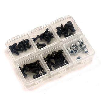 C23722 Assorted Replacement M3 Button Head Hex Screw Kit + M3 Lock Nut w/ Carrying Box - Image 1