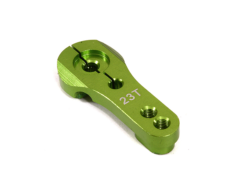 C23742GREEN Billet Machined Alloy Servo Horn 23T for KO & JR Servo (r=20, 24mm) - Image 1