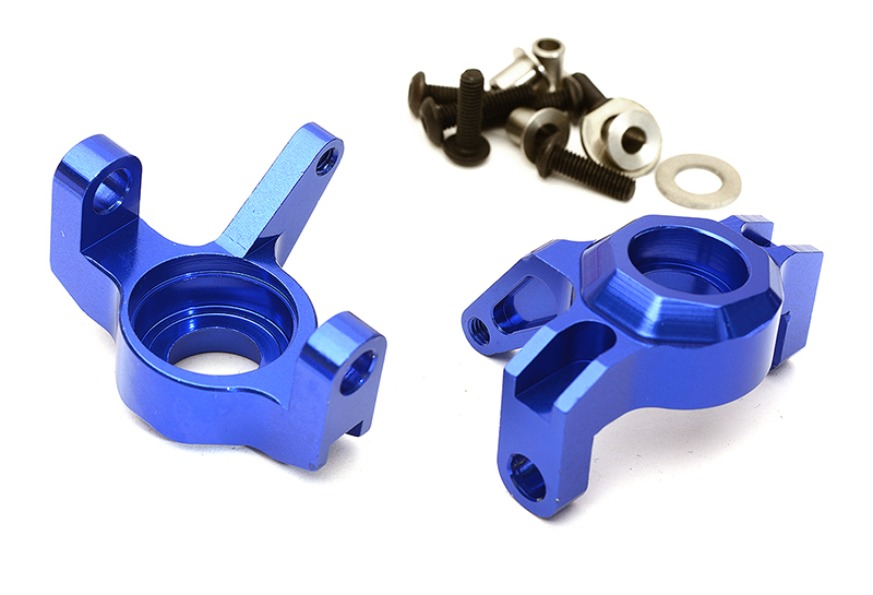 C23787BLUE Billet Machined Alloy HD Steering Blocks for Axial Wraith 2.2 AX80061 - Image 1