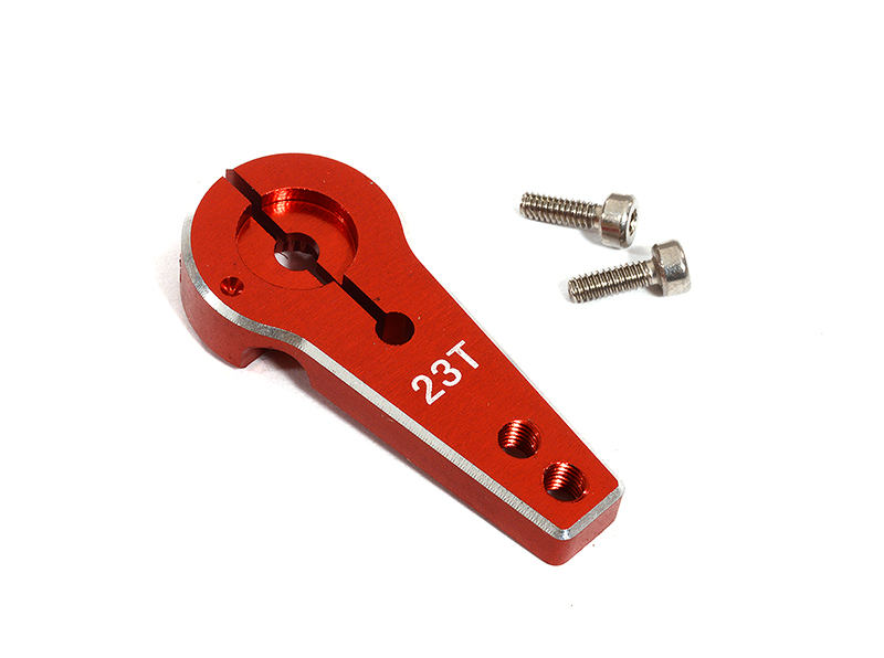C23939RED Billet Machined Alloy Servo Horn 23T for KO & JR Servo (r=20, 24mm) - Image 1