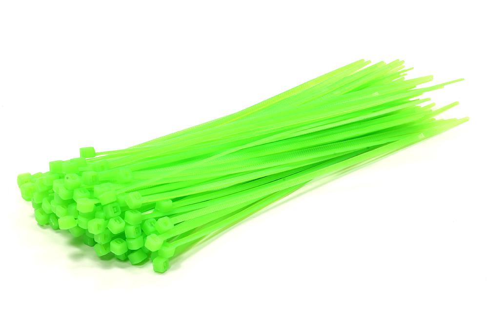 C24048GREEN Plastic Tie Wrap (100) Small Size 3x150mm - Image 1