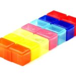 Multicolor Plastic Storage Box for Parts & Hardware w/ 14 Compartments