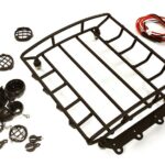 T14 Realistic 1/10 Scale Metal Luggage Tray with 4 LED Adj. Spot Light 137x117mm