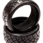 X-Type Pattern Rubber Tires (2) w/ Insert for 1/10 Touring Car