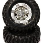 Billet Machined H1 Spoke 1.9 Size Wheel & Tire Set(2) for Scale Crawler O.D.95mm