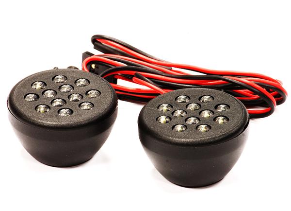 C24610WHITE Off-Road High Brightness Large Spot LED Light (2) Set+Housing - Image 1