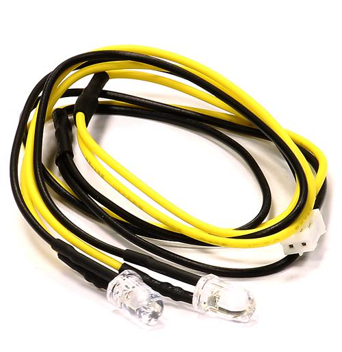 C24626YELLOW 5mm LED Light 2pcs w/ Control Box Connector - Image 1