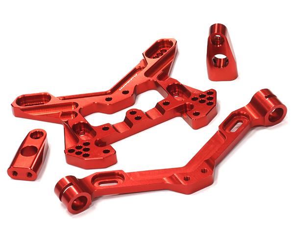 C24648RED Billet Machined Front Shock Tower for HPI 1/8 Apache SC Flux - Image 1