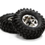 Billet Machined 6 Spoke XD 1.9 Wheel & Tire (2) for Scale Crawler (O.D.=110mm)