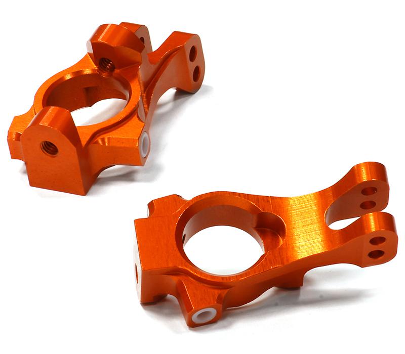 C24845ORANGE Billet Machined Caster Blocks for HPI 1/8 Apache SC & C1 Flux - Image 1