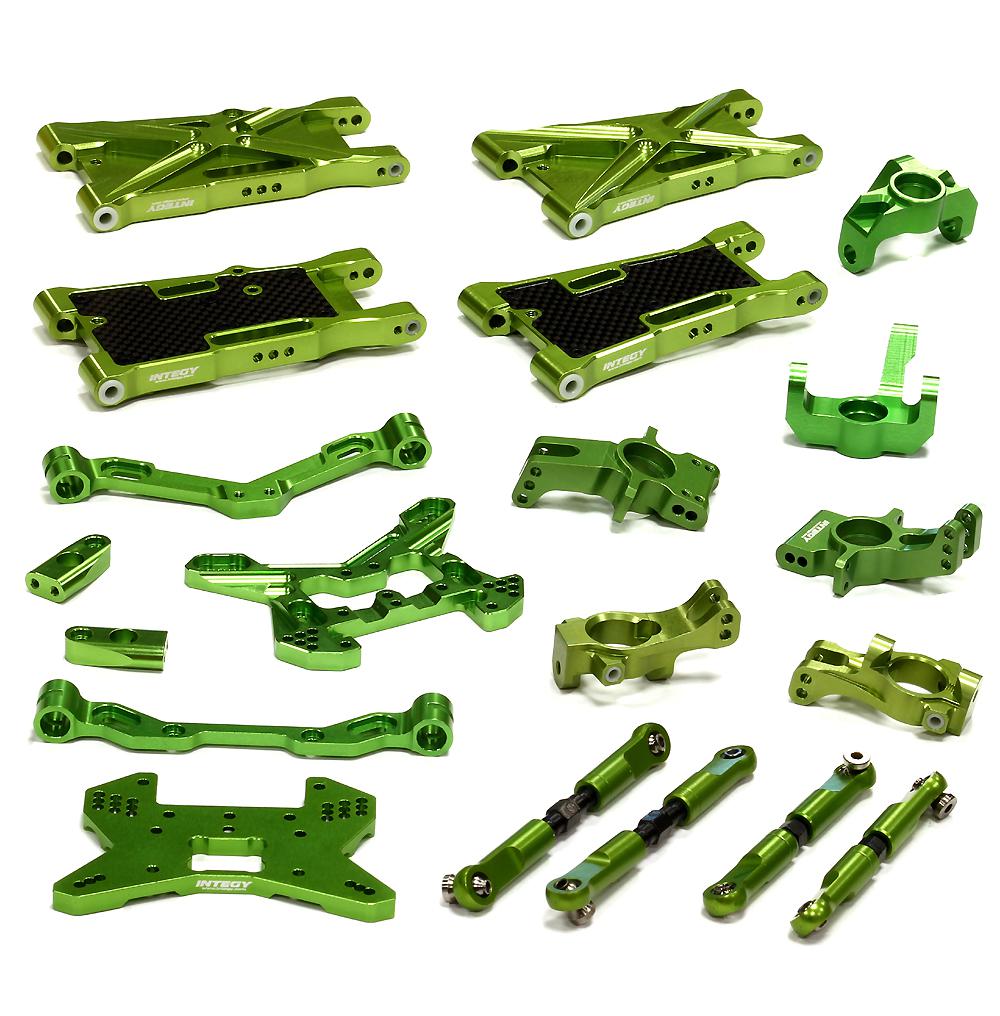 C24854GREEN Billet Machined Suspension Kit for HPI 1/8 Apache SC Flux - Image 1