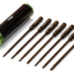 QuickPit Spring Steel Allen Hex (7) Wrench Set w/ Carbon Fiber Handle