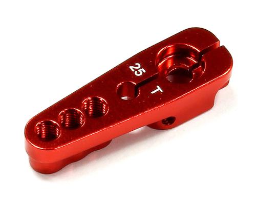 C25049RED Billet Machined 25T Steering Servo Horn for Axial 1/10 Wraith 2.2 Rock Racer - Image 1