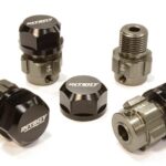 Billet Machined 17mm Wheel Hex (4) +6mm Offset for T-Maxx, 1/10 Revo & Summit