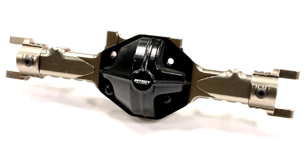C25098GUNBLACK Billet Machined T3 Front Axle Housing Kit for SCX-10, Dingo, Honcho & Jeep - Image 1