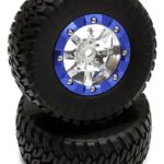 Billet Beadlock Wheels (2) w/ Pavement Tire for 1/10 Short Course (O.D.=110mm)