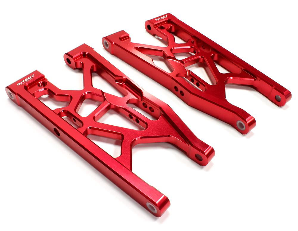 C25115RED Billet Machined Rear Lower Suspension Arms for Losi 5ive-T - Image 1