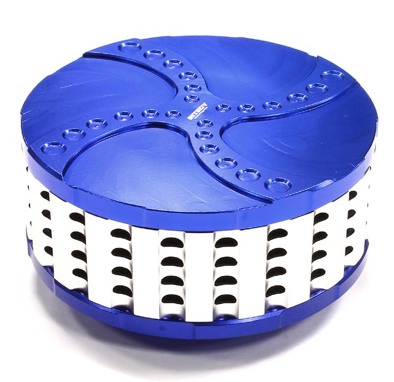 C25117BLUE Billet Machined High Flow Air Filter for Losi 5ive-T - Image 1