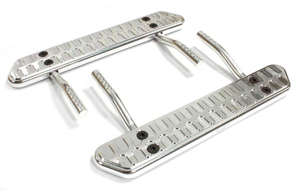 C25165SILVER Billet Machined Realistic Side Step for SCX-10, Dingo, Honcho & Jeep - Image 1