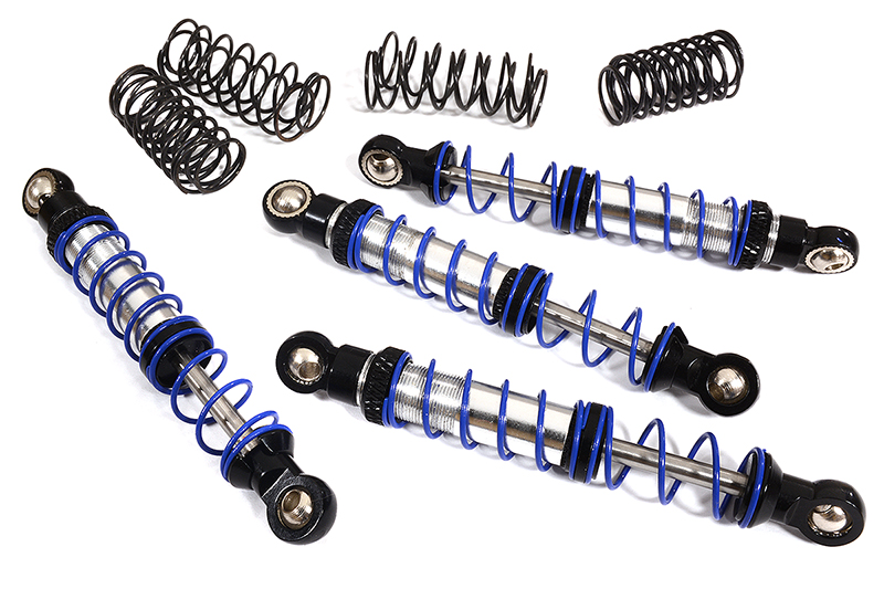 C25206BLACK Billet Shock Set (4) for SCX-10 Dingo, Honcho & Jeep (L=82mm) - Image 1