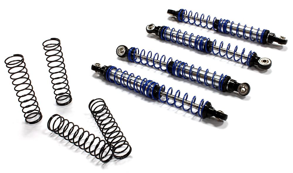 C25209BLACK Billet Shock Set (4) for SCX-10 Dingo, Honcho & Jeep (L=112mm) - Image 1