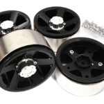 High Mass 1.9 Size Alloy 5 Spoke Beadlock Wheel (4) for Scale Off-Road Crawler