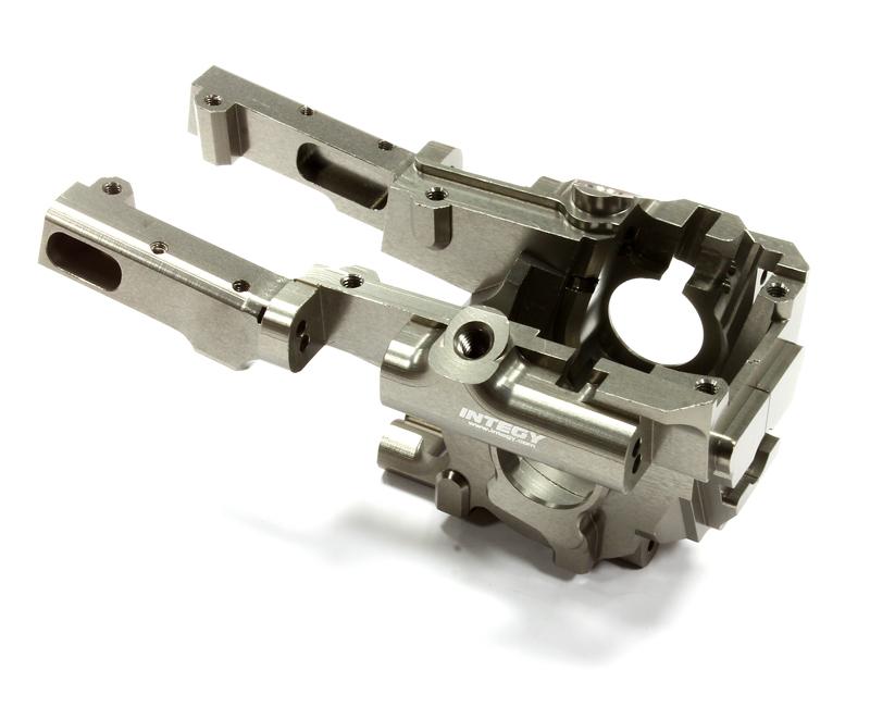 C25277GREY Grey Billet Machined Front Bulkhead Upgrade for Traxxas 1/10 Scale Summit - Image 1