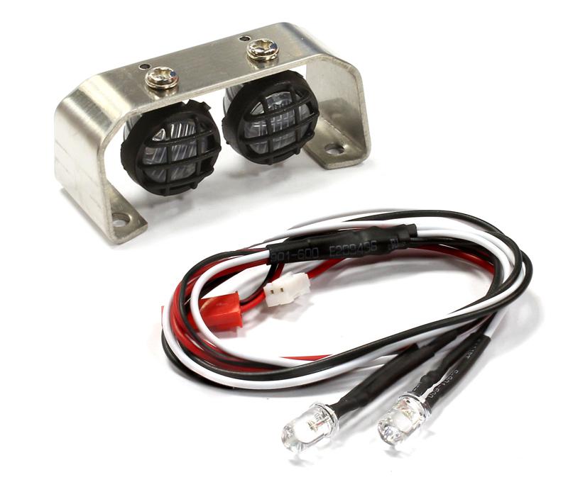 C25395 Roof Top Spot Light Set (S2) LED w/Stainless Steel Mount for 1/10, 1/8 & 1/5 - Image 1