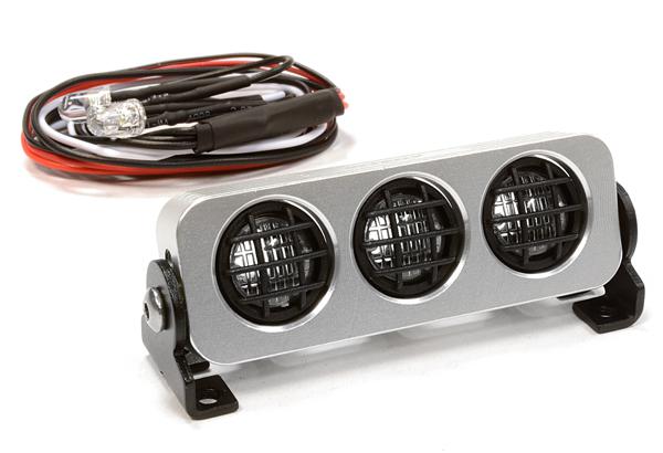 C25448SILVER Realistic Spot Light Set (3) LED for 1/10, 1/8 & 1/5 Scale - Image 1