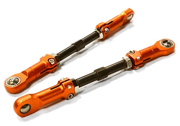 C25456ORANGE Billet Machined Alloy Steering Linkages for Traxxas Slash 4X4 & Rustler 4X4 - Image 1