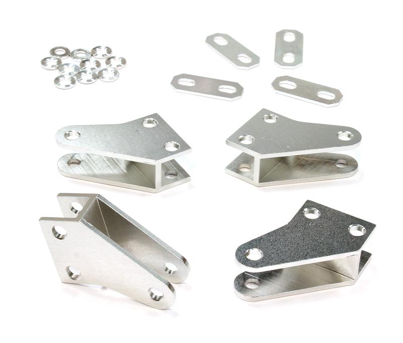 C25535SILVER Billet Extended Wheelbase Leaf Spring Mount for D90 Crawler - Image 1