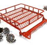 V3 Realistic 1/10 Scale Metal Luggage Tray 144x116mm with 4 LED Spot Light Set