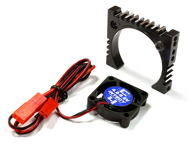C25611BLACK 25x25x7mm High Speed Cooling Fan+Heatsink Mount for 36mm O.D. Motor - Image 1