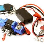 Billet Machined T8 Realistic Mega Winch w/ Remote for Scale Crawler 1/10 Size